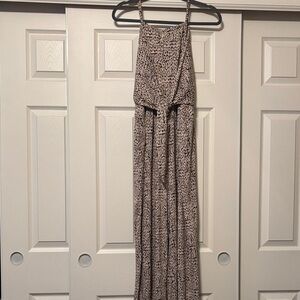 Maurices Sleeveless Jumpsuit in Black and Tan